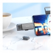Переходник/Адаптер/Картридер HOCO HB39 2 в 1 USB (m) / Type-C (m) - TF/SD, серый металл