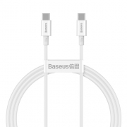 Кабель USB-C BASEUS Superior Series Fast Charging, Type-C - Type-C, 100W, 1 м, белый