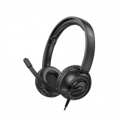 Наушники проводные накладные с микрофоном Hoco W112 Pure черный