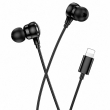 Проводные наушники для iPhone HOCO M116 Benevolent Lightning с микрофоном черные