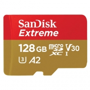 Карта памяти SanDisk Extreme microSDXC Class 10 UHS Class 3 V30 A2 190MB/90MB без адаптера SD