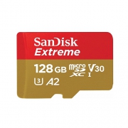 Карта памяти SanDisk Extreme microSDXC Class 10 UHS Class 3 V30 A2 160MB/s 128GB + SD adapter