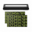 Парковочная табличка для автомобиля Hoco ZP131 на 2 номера телефона, скрываемая, черная