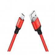 Кабель USB HOCO X14 Times speed USB - MicroUSB, 2А, 2 м, красно-черный