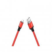 Кабель USB HOCO X14 Times speed, USB - Lightning, 1 метр, красно-черный 