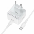 Сетевое зарядное устройство Hoco C161A USB-C PD 40W быстрая зарядка, адаптер питания с кабелем Type-C