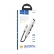Хаб, разветвитель Hoco HB26 4 in 1 adapter(Type-C to USB3.0+USB2.0*3) gray