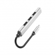 Хаб, разветвитель Hoco HB26 4 in 1 adapter(Type-C to USB3.0+USB2.0*3) gray