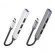 Хаб, разветвитель Hoco HB26 4 in 1 adapter(Type-C to USB3.0+USB2.0*3) gray