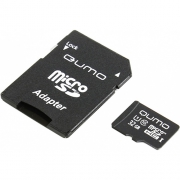 Карта памяти Qumo microSDHC class 10 UHS-I U1 32GB + SD adapter