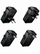 Универсальный адаптер для розеток Hoco AC35 Capaz дорожный, 2 Type-C, USB-A,