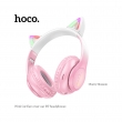 Наушники беспроводные с ушками Hoco W42 Cat ears BT pink