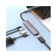 Hoco HB27 Type-c multi-function converter(HDTV+USB3.0+USB2.0*2+PD) metal gray