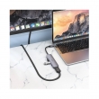 Hoco HB27 Type-c multi-function converter(HDTV+USB3.0+USB2.0*2+PD) metal gray
