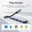 Hoco HB27 Type-c multi-function converter(HDTV+USB3.0+USB2.0*2+PD) metal gray