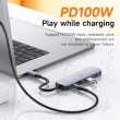 Hoco HB27 Type-c multi-function converter(HDTV+USB3.0+USB2.0*2+PD) metal gray