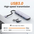 Hoco HB27 Type-c multi-function converter(HDTV+USB3.0+USB2.0*2+PD) metal gray