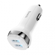 HOCO  Z40 Superior dual port car charger white	
