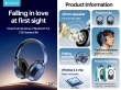Беспроводные полноразмерные наушники Celebrat A43, Bluetooth: 5.4, синие