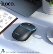 Мышь беспроводная двухканальная Hoco DI47 Cool Light Fluorescent Rechargeable черная 