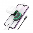 Беспроводное зарядное устройство HOCO CW50 Fast 3-in-1 magnetic белое 