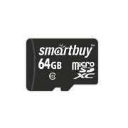 Карта памяти SmartBuy microSDXC Class 10 64GB + SD adapter