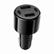 Автомобильное зарядное устройство 24W HOCO Z69 Vivido, 2 USB-C + 2 USB-A, RGB-подсветка
