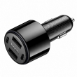 Автомобильное зарядное устройство 24W HOCO Z69 Vivido, 2 USB-C + 2 USB-A, RGB-подсветка