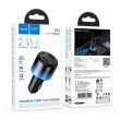 Автомобильное зарядное устройство 24W HOCO Z69 Vivido, 2 USB-C + 2 USB-A, RGB-подсветка