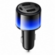 Автомобильное зарядное устройство 24W HOCO Z69 Vivido, 2 USB-C + 2 USB-A, RGB-подсветка
