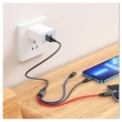 Кабель HOCO X76 3-in-1 Super charging (iP+Type-C+Micro) black/red/blue