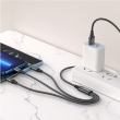 Кабель HOCO X76 3-in-1 Super charging (iP+Type-C+Micro) black
