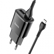 HOCO C88A Star round dual port charger set (Micro) (EU) Black		