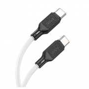 Hoco X90 Cool 60W silicone charging data cable for type-c to type-c white