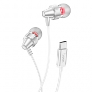 Hoco M90 Delight Type-C wired digital earphone with microphone silver