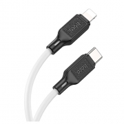 Hoco X90 Cool silicone PD charging data cable for ip white