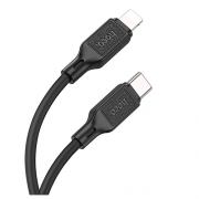 Hoco X90 Cool silicone PD charging data cable for ip black		