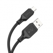 Hoco X90 Cool silicone charging data cable for Micro Black	
