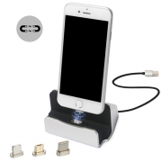 Док-станция Magnetic Charger & Sync Dock for iOS/Android silver