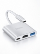 USB-концентратор Hoco HB14 Easy Use 3 в 1, Type-C, HDMI, USB 3.0, PD 67 Вт