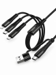 Кабель для зарядки 3 в 1 Hoco X123 Victory USB-A/Type-C - Lightning, Type-C, Micro-USB, 3 А