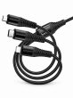 Кабель для зарядки 3 в 1 Hoco X123 Victory USB-A/Type-C - Lightning, Type-C, Micro-USB, 3 А
