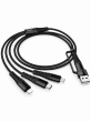 Кабель для зарядки 3 в 1 Hoco X123 Victory USB-A/Type-C - Lightning, Type-C, Micro-USB, 3 А