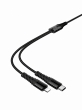 Кабель для зарядки 2 в 1 Hoco X123 Victory Type-C - Lightning/Type-C, 1 м, 3 А