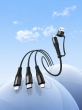 Кабель для зарядки 3 в 1 Hoco X123 Victory USB-A/Type-C - Lightning, Type-C, Micro-USB, 3 А