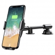 Автомобильный держатель с беспроводной зарядкой Baseus Heukji Wireless Charger Gravity Car Mount