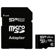 Карта памяти Silicon Power ELITE microSDXC 128GB UHS Class 1 Class 10 + SD adapter