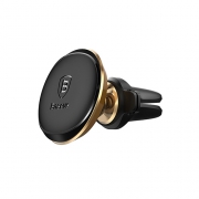 Автомобильный магнитный держатель Baseus Magnetic Air Vent Car Mount Holder with cable clip gold